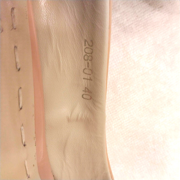 Miu Miu JEWELED HEELS Open Toe Pumps Patent Leather Tan Beige Sz 40 Wedding Prom - Picture 7 of 16